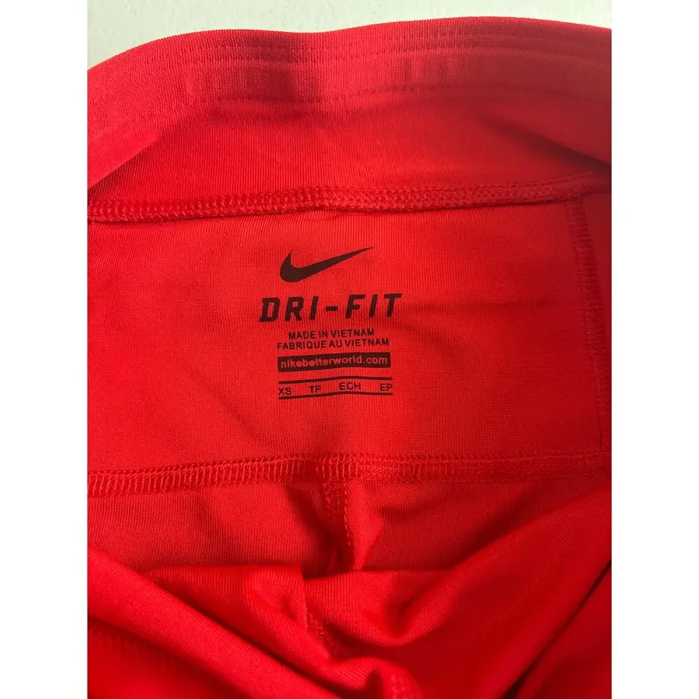 Nike Dri-FIT Compression Shorts XS Red Running Biker Training